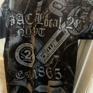 Men's Black Graphic Tee with Bold Print